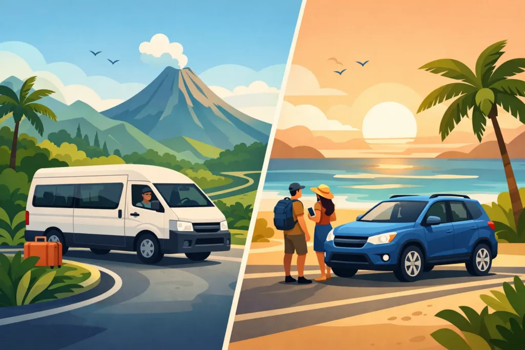 Private Shuttle vs Rental Car in Costa Rica